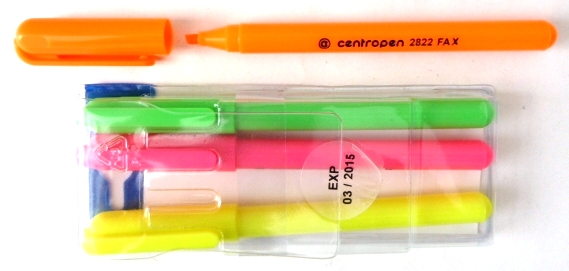 Zvýrazňovače Centropen 2822/4 - sada 4 ks
