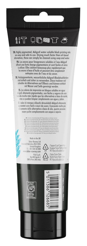 DALER-ROWNEY Adigraf - farba na linoryt v tube - 150 ml - Black