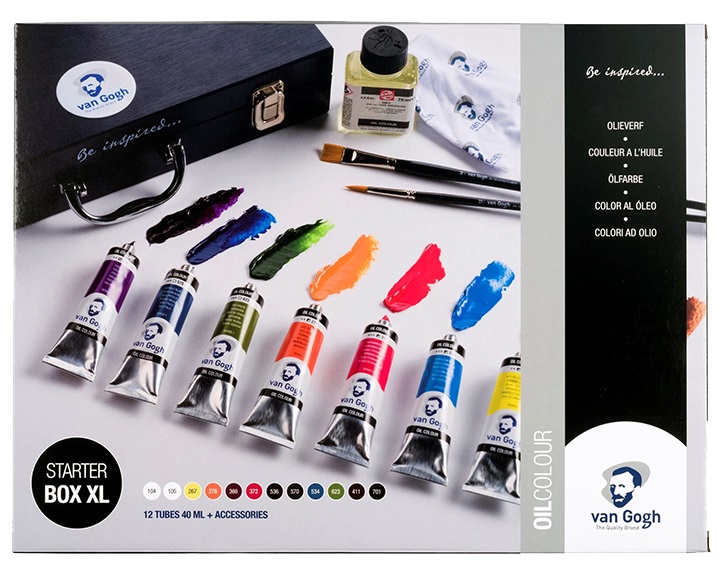 Olejové farby ROYAL TALENS Van Gogh - Starter Box XL - 12 x 40 ml + príslušenstvo