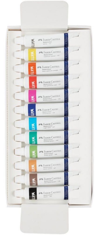 Akvarelové farby FABER-CASTELL - 12 x 9 ml - v tube