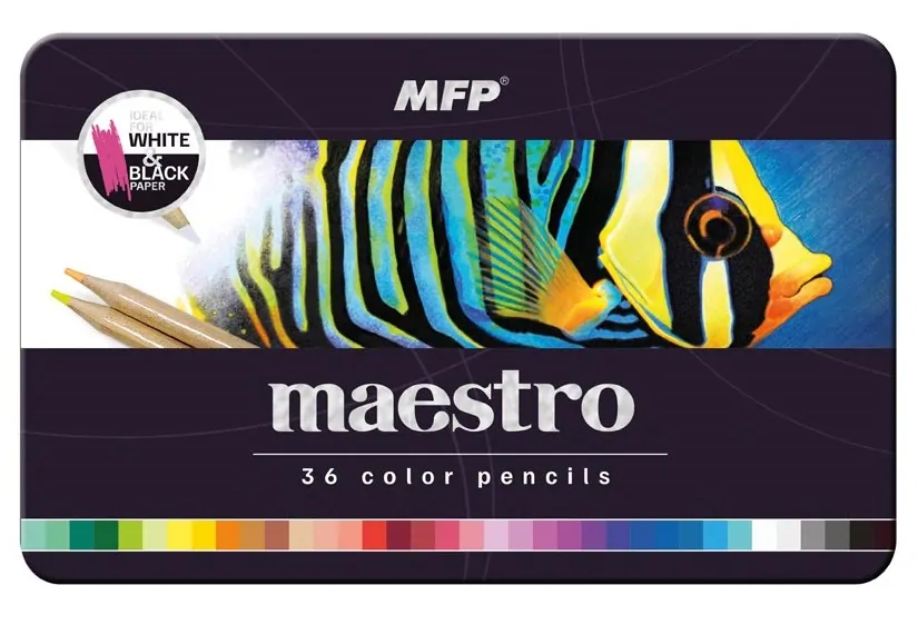 Farbičky MFP MAESTRO - sada 36 ks - kovová krabička