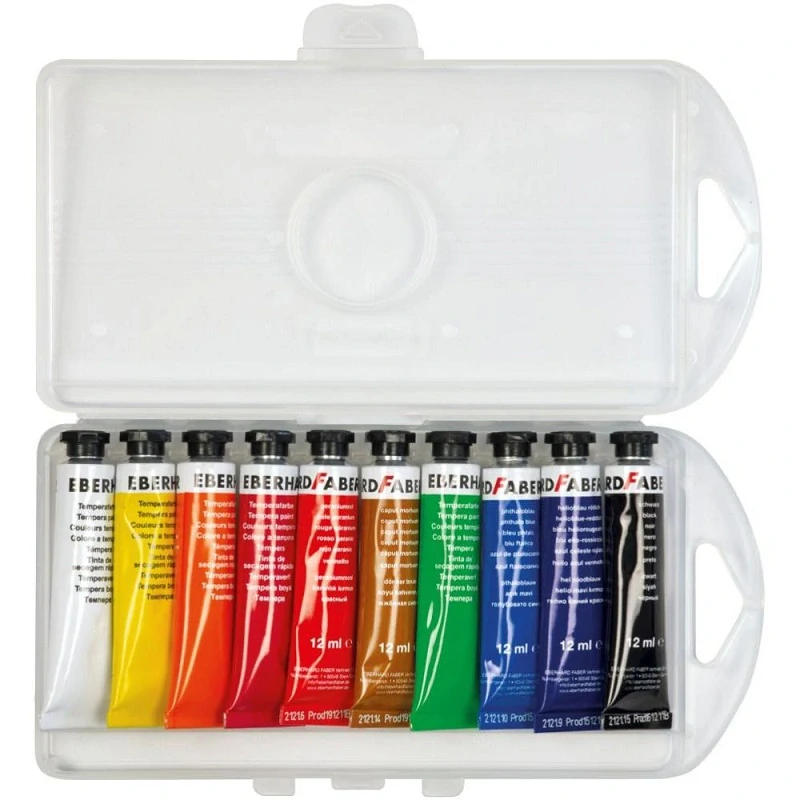 Temperové farby EBERHARDFABER v tube 10 x 12 ml