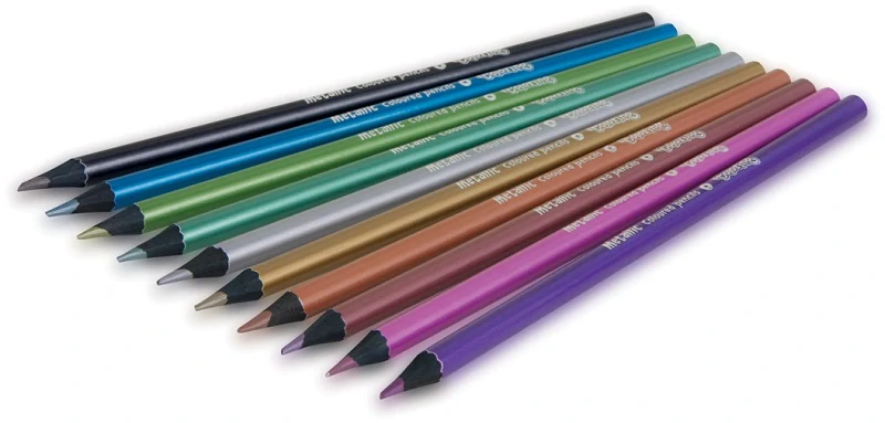 Farbičky Colorino metalické, 10 farieb