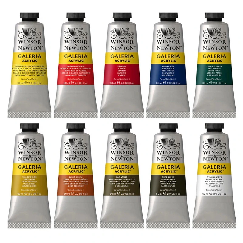 Akrylové farby WINSOR & NEWTON Galeria- sada - 10 x 60 ml