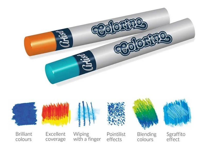 Olejové pastely Colorino Artist - Oil Pastels - okrúhle - farebná sada 36 ks