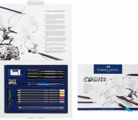 Set pre ilustráciu komiksov Faber-Castell Comic Illustration Set - 15 ks