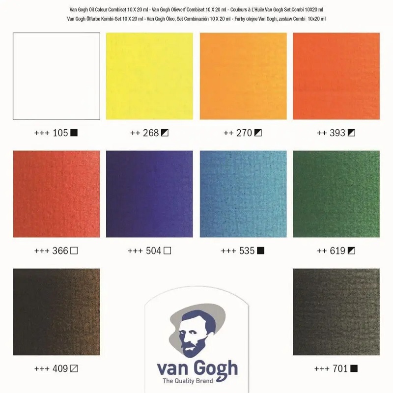 Olejové farby ROYAL TALENS Van Gogh - sada 10 x 20 ml