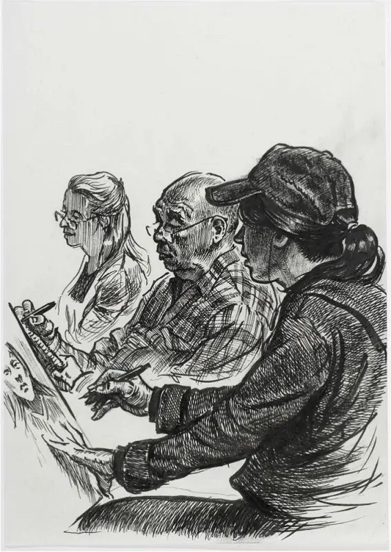 Umelecké popisovače Faber-Castell PITT Artist Pens Black (0,05/0,3/0,5/0,7/1,5/C/B/FH) - sada 8 ks - čierna
