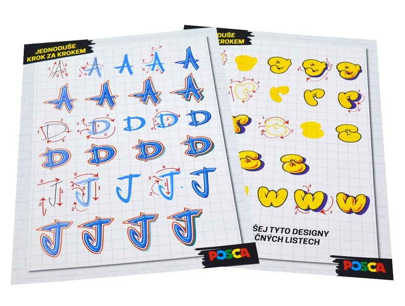 POSCA - sada popisovačov - PC-1M / PC-3M / PC-5M - GRAFFITI - mix farieb (20 ks)