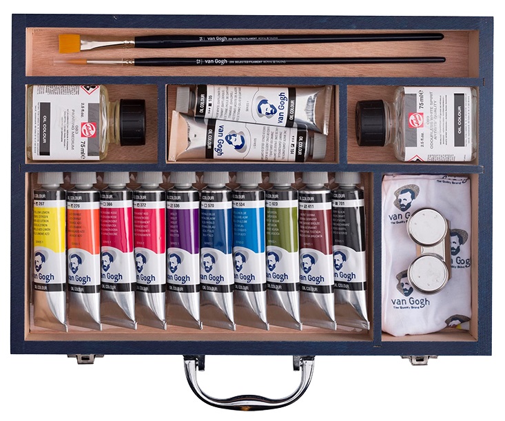 Olejové farby ROYAL TALENS Van Gogh - Starter Box XL - 12 x 40 ml + príslušenstvo