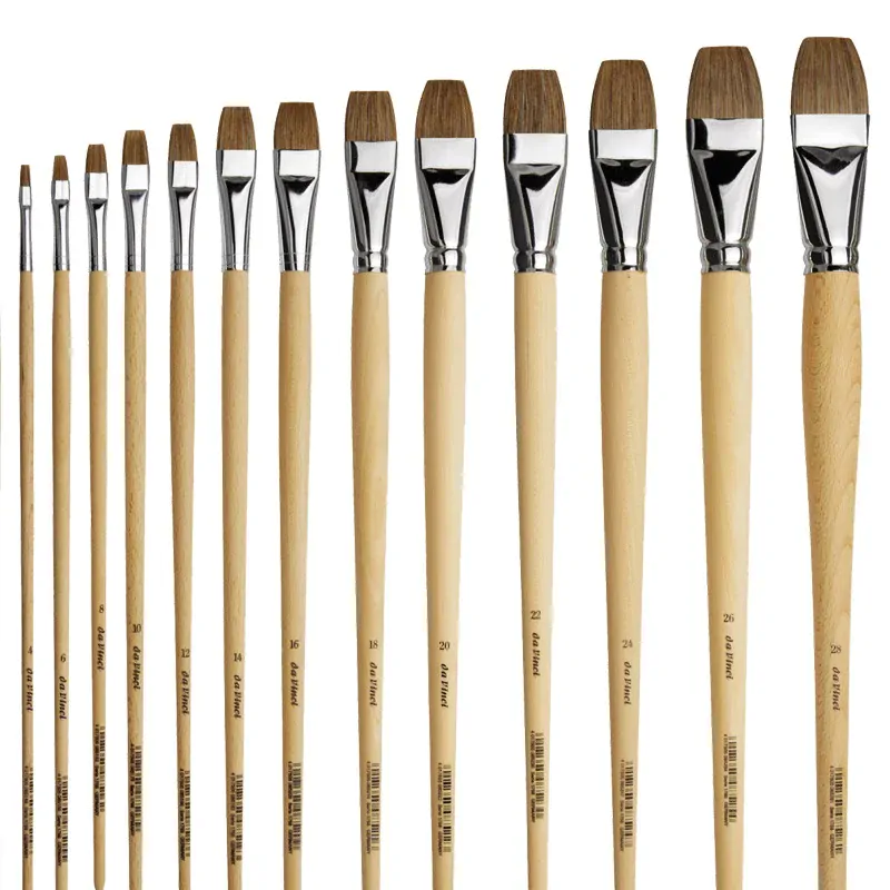 Plochý štetec DA VINCI OX HAIR - séria 1768 - vlasy z vola - č. 1