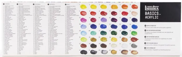 Akrylové farby Liquitex Basics - sada 48 x 22 ml