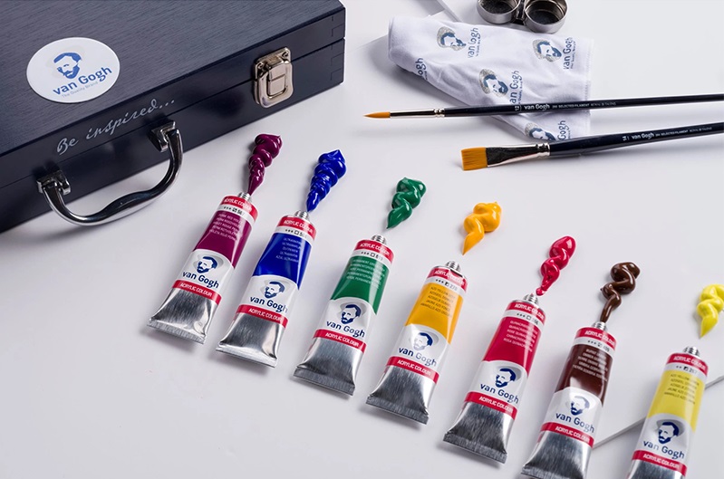 Akrylové farby ROYAL TALENS Van Gogh - Starter Box XL - 12 x 40 ml + príslušenstvo