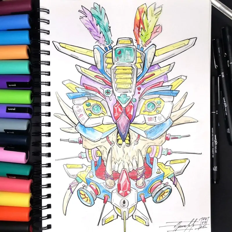 POSCA popisovač - PC-1MR - šírka stopy 0,7 mm - svetlomodrá 8