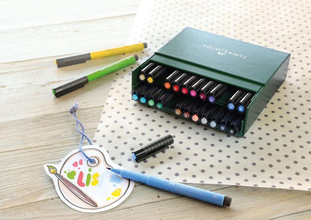 Umelecké popisovače Faber-Castell PITT Studio box - sada 24 farieb