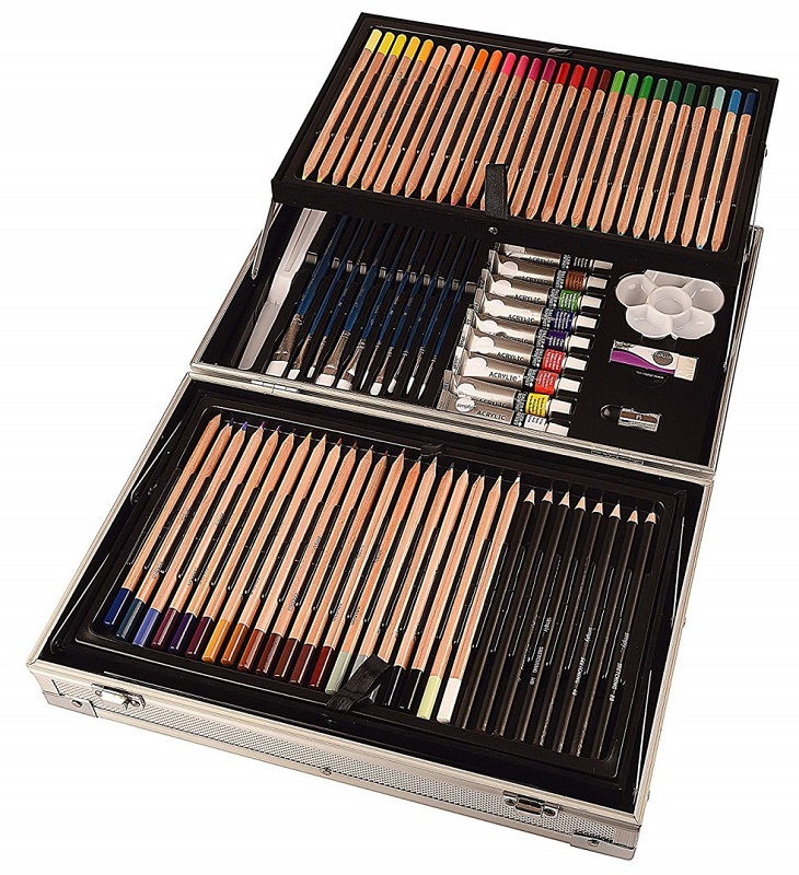 D&R SIMPLY Complete Artist Kit - Veľká umelecká sada - 122 ks v kovovom kufríku