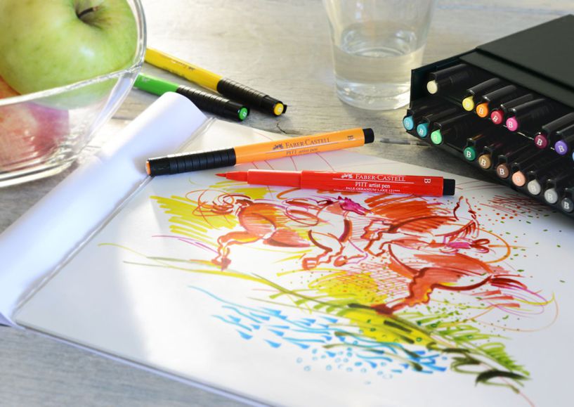 Umelecké popisovače Faber-Castell PITT Studio box - sada 24 farieb