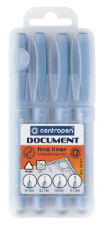 Grafické linery Centropen DOCUMENT - 4 rôzne hroty