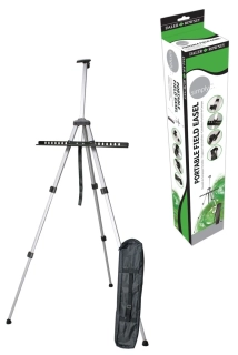 Hliníkový stojan D&R Simply - prenosný s puzdrom - max. výška plátna 84 cm