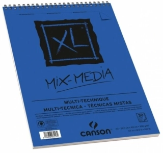 Blok CANSON XL MIX-MEDIA Multi-technique - špirálová väzba - A2 - 15 listov - 300 g/m2