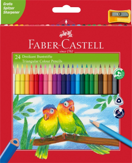 Farbičky FABER-CASTELL ECO Triangular standard - sada 24 farieb