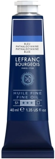 Olejová farba LEFRANC BOURGEOIS Fine - 40 ml v tube - 095 Phthalocyanine Blue - Ftalokyanínová modrá