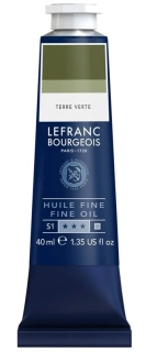 Olejová farba LEFRANC BOURGEOIS Fine - 40 ml v tube - 483 Earth Green - Zemitá zelená