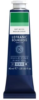 Olejová farba LEFRANC BOURGEOIS Fine - 40 ml v tube - 561 Medium Green - Stredná zelená