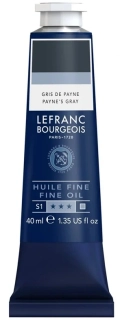 Olejová farba LEFRANC BOURGEOIS Fine - 40 ml v tube - 261 Payne´s Grey - Paynová sivá