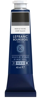 Olejová farba LEFRANC BOURGEOIS Fine - 40 ml v tube - 269 Ivory Black - Slonovinová čierna