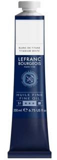 Olejová farba LEFRANC BOURGEOIS Fine - 200 ml v tube - 008 Titanium White - Biela titániová