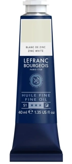 Olejová farba LEFRANC BOURGEOIS Fine - 40 ml v tube - 009 Zinc White - Zinková biela