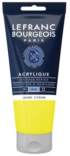 Akrylová farba LEFRANC BOURGEOIS Fine - 80 ml v tube - 169 Lemon Yellow - Žltá citrónová