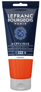Akrylová farba LEFRANC BOURGEOIS Fine - 80 ml v tube - 201 Orange - Oranžová