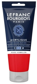 Akrylová farba LEFRANC BOURGEOIS Fine - 80 ml v tube - 393 Vermillion Red - Rumelková červená