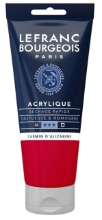 Akrylová farba LEFRANC BOURGEOIS Fine - 80 ml v tube - 328 Alizarin Carmine - Alizarin karmínová