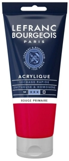 Akrylová farba LEFRANC BOURGEOIS Fine - 80 ml v tube - 437 Primary Red - Primárna červená