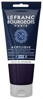 Akrylová farba LEFRANC BOURGEOIS Fine - 80 ml v tube - 473 Dioxazine Violet - Dioxazínová fialová