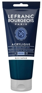 Akrylová farba LEFRANC BOURGEOIS Fine - 80 ml v tube - 048 Sapphire Blue - Modrá safírová