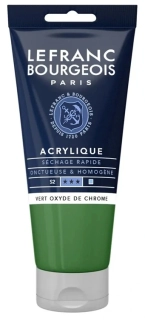 Akrylová farba LEFRANC BOURGEOIS Fine - 80 ml v tube - 542 Chromium Oxide Green - Oxid chrómu zelený