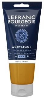 Akrylová farba LEFRANC BOURGEOIS Fine - 80 ml v tube - 302 Yellow Ochre - Okrová žltá