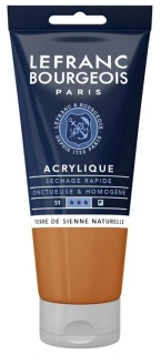Akrylová farba LEFRANC BOURGEOIS Fine - 80 ml v tube - 482 Raw Sienna - Sienna prírodná