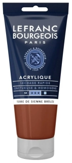 Akrylová farba LEFRANC BOURGEOIS Fine - 80 ml v tube - 481 Burnt Sienna - Sienna pálená