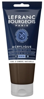 Akrylová farba LEFRANC BOURGEOIS Fine - 80 ml v tube - 478 Raw Umber - Umbra prírodná