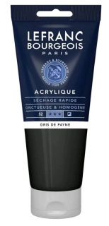Akrylová farba LEFRANC BOURGEOIS Fine - 80 ml v tube - 261 Payne´s Grey - Paynová sivá