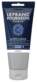 Akrylová farba LEFRANC BOURGEOIS Fine - 80 ml v tube - 710 Silver - Strieborná