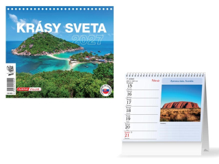 SK Kalendár 2027 stolový mini Krásy sveta