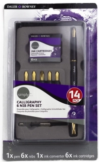 Kaligrafická sada D&R Simply - 14 ks s príslušenstvom