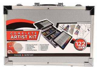 D&R SIMPLY Complete Artist Kit - Veľká umelecká sada - 122 ks v kovovom kufríku