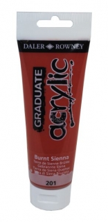 Akrylová farba D&R Graduate - Burnt Sienna 201 - 120 ml